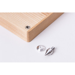 4 pcs. Acoustic Spikes for Speakers and Turntable Platforms – with Locknuts and Pads, Duralumin