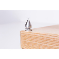 4 pcs. Acoustic Spikes for Speakers and Turntable Platforms – with Locknuts and Pads, Duralumin